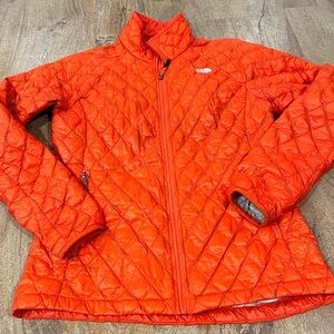 The North Face Women's Vibrant Orange Thermoball Puffer Jacket